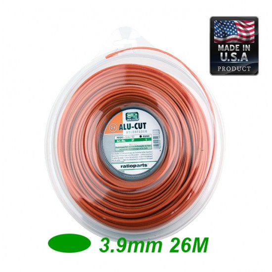 ALUCUT TORNADO PRO  (ALLUMINIO) FILO DI NYLON OVAL 3.9mm 26m