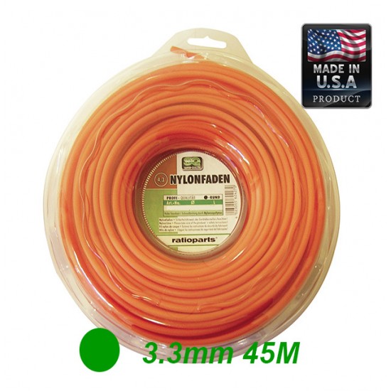 NYLONFADEN TRIMMER LINE ROUND 3.3mm 45m