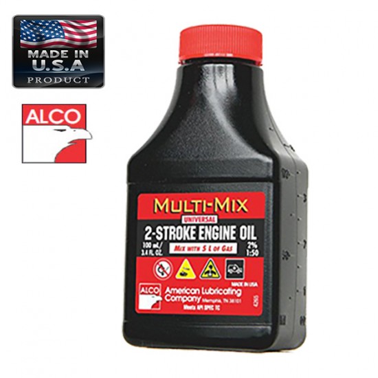 ALCO OIL TWO STROKE 100ml AMERICAN LUBRICATING TWO STROKE ENGINES OIL