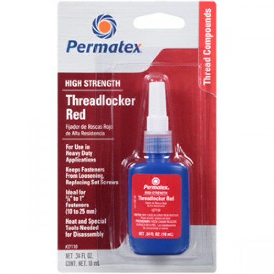 Permatex Threadlocker Red 10ml 27110 Gasket Maker & Glues