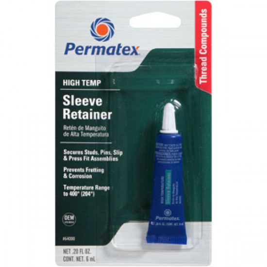 Permatex High Temp Sleeve Retainer 6ml 64000 Gasket Maker & Glues