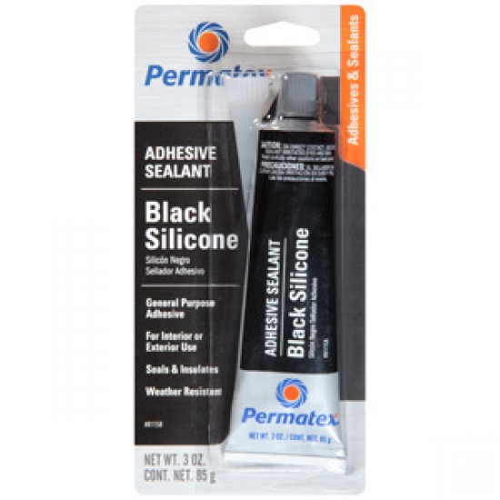 PERMATEX BLACK SILICONE 85gr 81158 GASKET MAKER & GLUES 11007681158